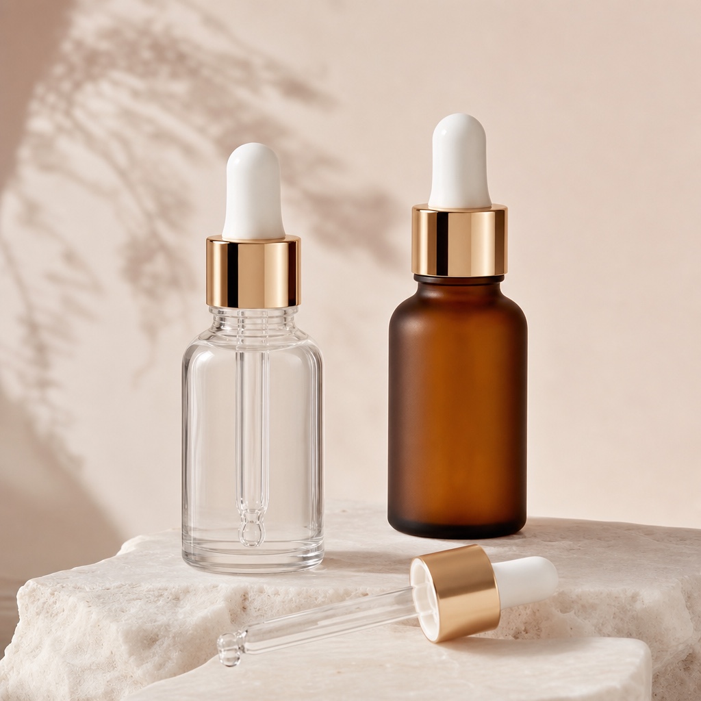 Glass dropper bottles